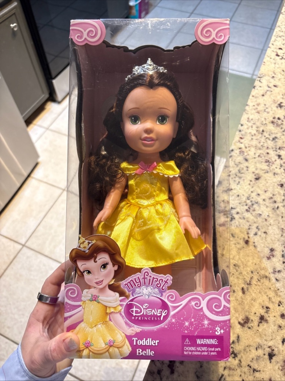 Disney Toddler Belle Doll - Yellow Dress with Brown Hair
